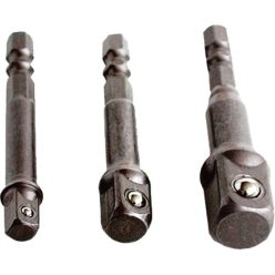   dugókulcs adapter készlet 3db-os; 1/4" - 3/8" - 1/2", befogás: 1/4" hatszög