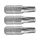 behajtóhegy TORX, 3 db, S2 acél; T 10×25mm, bliszteren