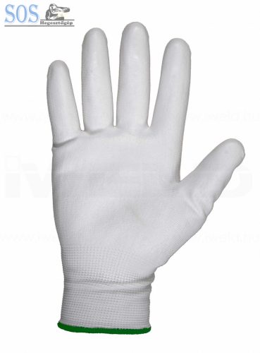 White Frog PU mártott védőkesztyű, fehér, 9-es