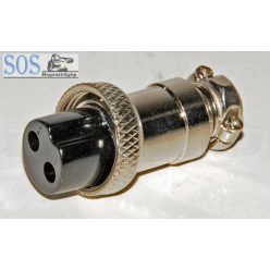 2 pólusú vezérlőkábel csatlakozó dugó (ezüst)