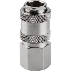   gyorscsatlakozó-hüvely, belső menettel, 1/4", nikkelezett réz, bliszteren