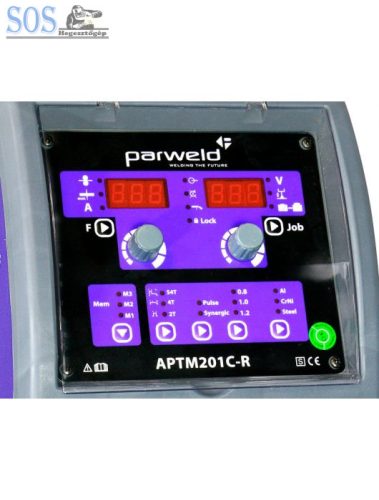 PARWELD 200A-es imp/duplaimp MIG/MAG gázhűtéses hegesztőgép RAPID panel