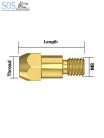 Közdarab 340A M8X28,5mm (5db/cs)