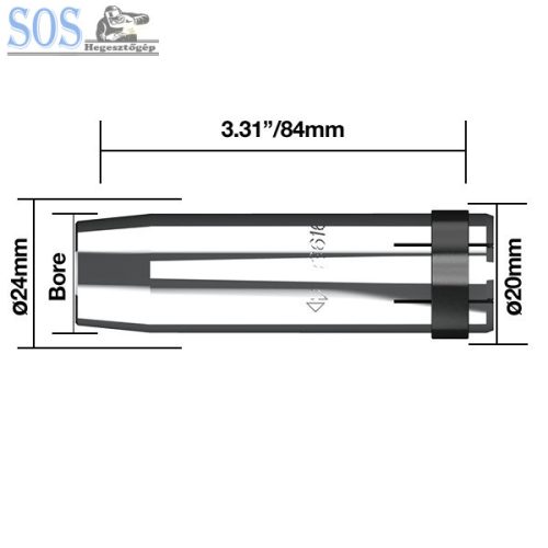 Egyenes gázterelő O 19 mm 340A (5db/cs)