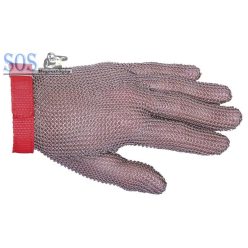 Lánckesztyű 5ujjas, textil szíjjal 10-es méret