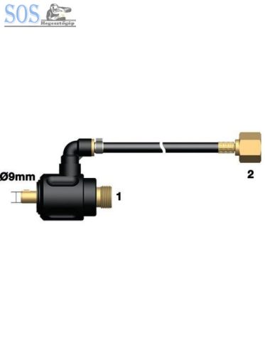 10/25mm kisdinze csatlakozó adapter AWI pisztolyhoz 3/8 X 3/8 gáz csatlakozó véggel