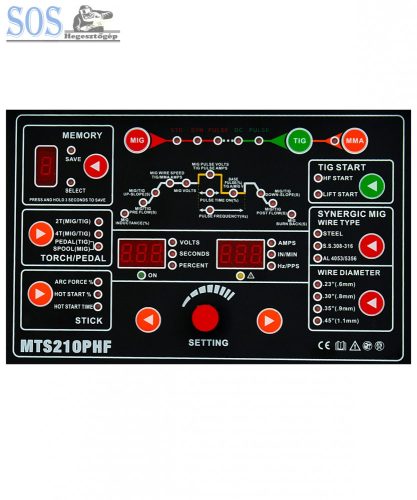 MTS 210HF multifunkciós inverteres hegesztőgép