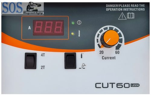 Jasic CUT60 (L224) CNC inverteres plazmavágó+LT-81 munkakábel centrál csatlakozóval+test kbl.
