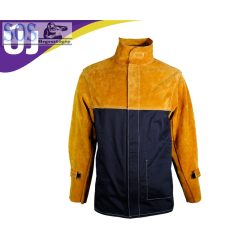   Parweld Panther BLACK PPE Bőr ujjú hegesztőkabát bőrköpennyel méret: M
