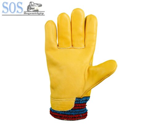 Kecskebőr kesztyű hideg-fagyos körülményekhez sárga 10-es