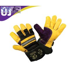 Panther vágásálló, hasított marhabőr kesztyű 10-es