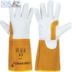   Panther prémium AWI kesztyű, erősített, impregnált kecske és borjúbőr, sárga/fehér (10 db/cs)