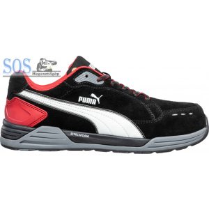 Puma Airtwist Blk Red Low S3 ESD HRO SRC munkavédelmi cipő