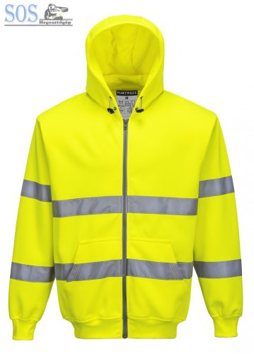 B305 - Hi-Vis zipzáros pulóver