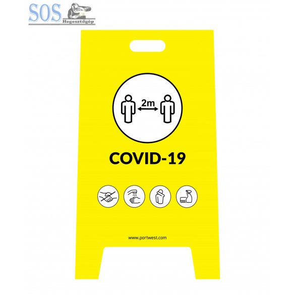CV92 - Covid biztonsági előírásokra figyelmeztető tábla