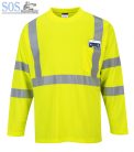 S191 - Hivis hosszú ujjú póló zsebbel