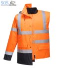 S471 - HiVis 4 az 1-ben Contrast Traffic kabát
