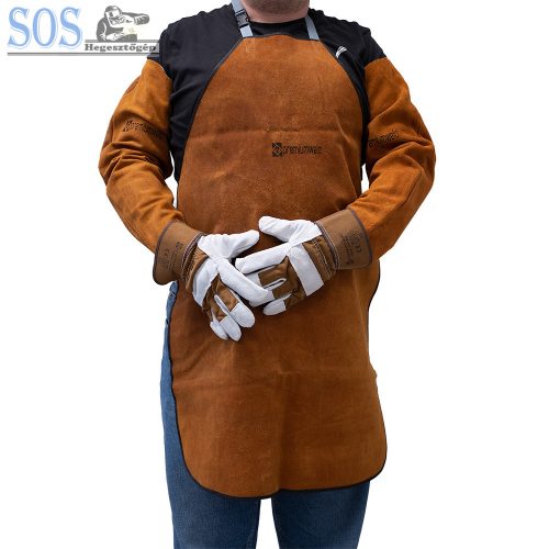 Premiumweld barna hegesztő karvédő, csatos