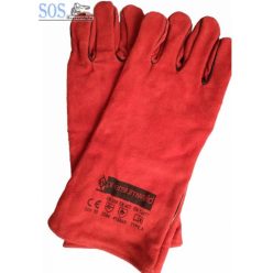   PWD MIG hegesztő kesztyű, hosszú, piros, marhabőr, kevlár varrás 11-es (10db/csomag) (60pár/karton)