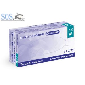 Sempercare Nitrile Skin2 egyszerhasználatos púdermentes nitril kesztyű 200db/doboz