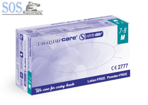 Sempercare Nitrile Skin2 egyszerhasználatos púdermentes nitril kesztyű 200db/doboz