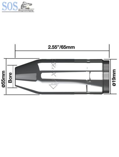 XP8-200A/300A pisztolyhoz kúpos gázterelő (5db/cs)
